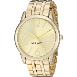 Nine West Reloj de pulsera para mujer - Dorado numeros grandes