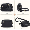 Missnine Small Crossbody Purse Women Quilted Crossbody Bags Soft Leather Shoulder Handbags with Adjustable Strap