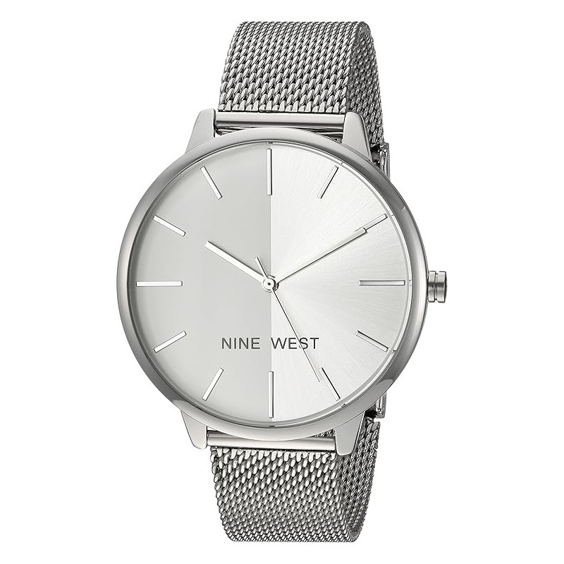 Nine West - Reloj con correa de malla para mujer