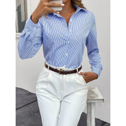 Camisa trabajo rayas azul y blanco