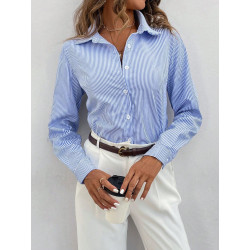 Camisa trabajo rayas azul y blanco