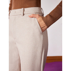 Pantalon de traje Herringbone, Albaricoque