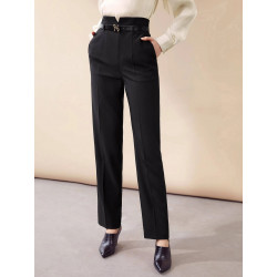 Pantalon conjunto cinturon Negro