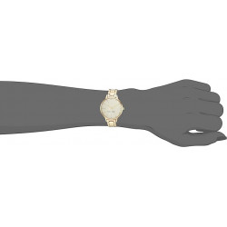 Nine West Reloj de pulsera con detalles de cristal para mujer